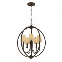 Crystorama 2247-DB - Libby Langdon for Crystorama Sylvan 5 Light Dark Bronze Chandelier