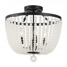  604-MK-FR_CEILING - Rylee 4 Light Matte Black Frosted Beads Semi Flush Mount