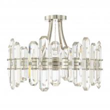 Crystorama BOL-8884-PN - Bolton 4 Light Polished Nickel Semi Flush Mount