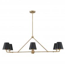 Crystorama XAV-B9306-VG - Xavier 6 Light Vibrant Gold Chandelier