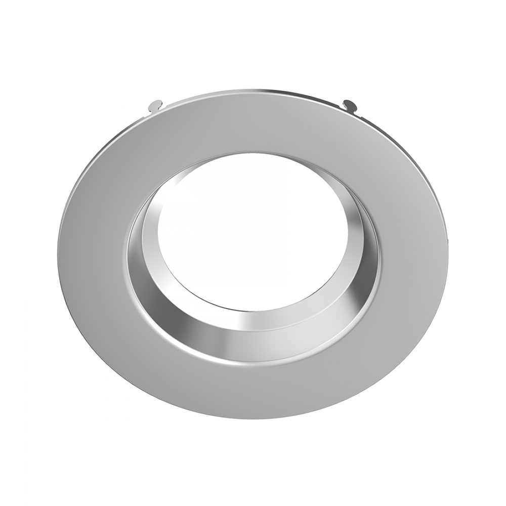 RECESSED RETROFIT DOWNLIGHT TRIM 6" ROUND SMOOTH BRUSHED NICKEL