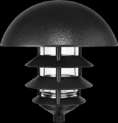 LANDSCAPE 1650 LUMENS LAWN LIGHT DOME 4 TIER INCANDESCENT DESCENT BLACK