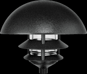 RAB Lighting LLD3B - LANDSCAPE 1220 LUMENS LAWN LIGHT DOME 3 TIER INCANDESCENT DESCENT BLACK