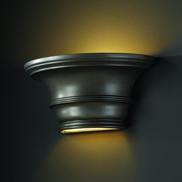 Curved Concave w/ Glass Shelf LED Wall Sconce