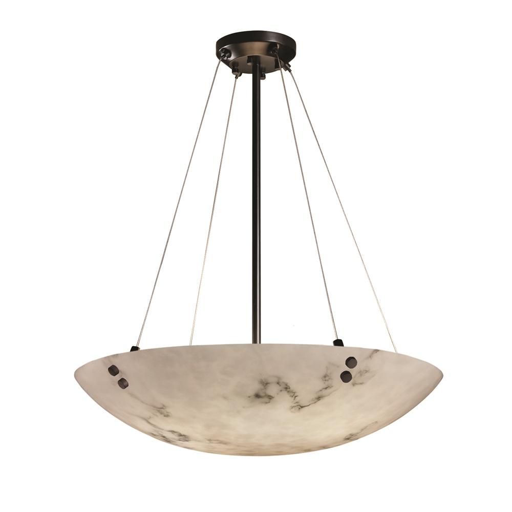 60" Pendant Bowl w/ Pair Cylindrical Finials