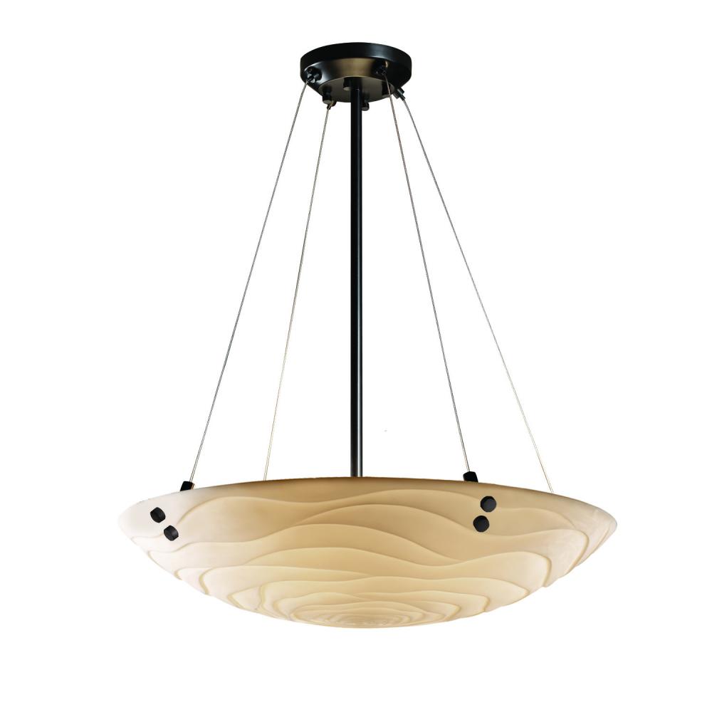 48" Pendant Bowl w/ PAIR CYLINDRICAL FINIALS