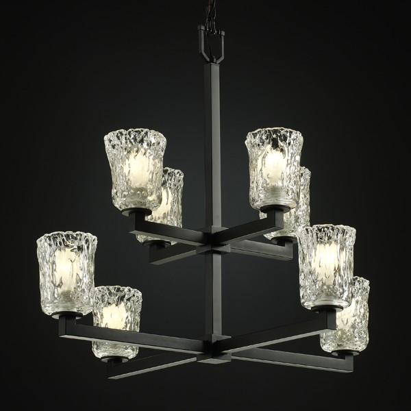 Modular 8-Light 2-Tier Chandelier