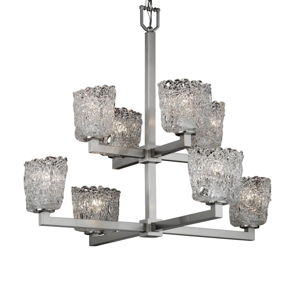 Modular 8-Light 2-Tier Chandelier