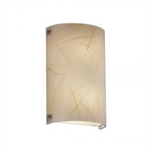 Justice Design Group 3FRM-5541-LEAF-NCKL - Finials Cylinder Wall Sconce (ADA)