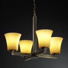 Justice Design Group CNDL-8829-14-CREM-MBLK - Modular 4-Light Chandelier