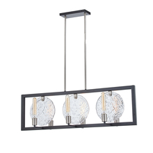 Justice Design Group FSN-4380-CLRT-MBNK - Orion 6-Light Island Chandelier