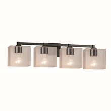 Justice Design Group FSN-8434-55-SEED-MBLK - Regency 4-Light Bath Bar