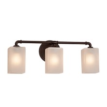 Justice Design Group FSN-8463-15-FRCR-DBRZ - Bronx 3-Light Bath Bar