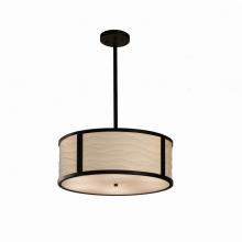 Justice Design Group PNA-9541-WAVE-MBLK - Tribeca 18" Drum Pendant