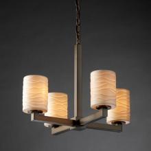 Justice Design Group POR-8829-10-PLET-DBRZ - Modular 4-Light Chandelier