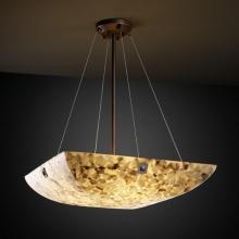 Justice Design Group ALR-9664-25-DBRZ-F4-LED6-6000 - 36" LED Pendant Bowl w/ LARGE SQUARE W/ POINT FINIALS