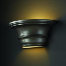 Justice Design Group CER-9810-ANTS-LED1-1000 - Curved Concave w/ Glass Shelf LED Wall Sconce