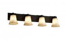 Justice Design Group CLD-8924-15-MBLK - Modular 4-Light Bath Bar