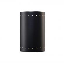 Justice Design Group CER-5290W-CRB - Large ADA Cylinder w/ Perfs - Closed Top (Outdoor)