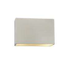 Justice Design Group CER-5650-MAT-LED2-2000 - Large ADA Wide Rectangle LED Wall Sconce - Closed Top