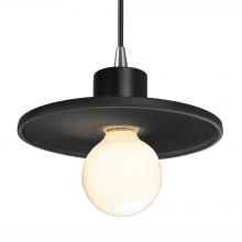 Justice Design Group CER-6325-CRB-NCKL-BKCD - Saucer Pendant