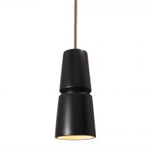 Justice Design Group CER-6430-CRB-ABRS-RIGID - Small Cone 1-Light Pendant