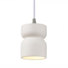 Justice Design Group CER-6500-BIS-NCKL-WTCD - Short Hourglass Pendant