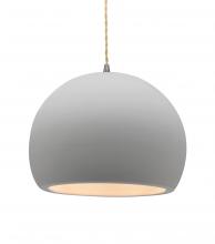 Justice Design Group CER-6535-BIS-MBLK-BEIG-TWST - Large Globe 1-Light Pendant