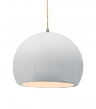  CER-6535-WTWT-NCKL-BEIG-TWST-LED1-700 - Large Globe LED Pendant