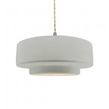 Justice Design Group CER-6543-BIS-NCKL-BEIG-TWST - Medium Tier 1-Light Pendant