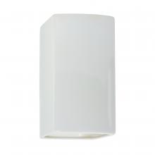 Justice Design Group CER-0915W-WHT-LED1-1000 - Small LED Rectangle - Open Top & Bottom (Outdoor)