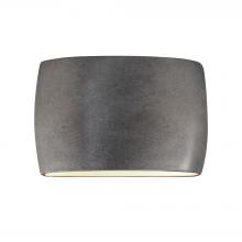 Justice Design Group CER-8898W-ANTS - Wide ADA Large Oval Wall Sconce (Outdoor) - Closed Top