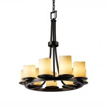 Justice Design Group CNDL-8766-14-CREM-MBLK - Dakota 9-Light Ring Chandelier