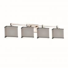 Justice Design Group FAB-8424-55-GRAY-NCKL - Tetra 4-Light Bath Bar