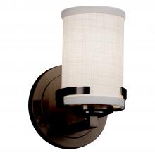 Justice Design Group FAB-8451-10-WHTE-DBRZ-LED1-700 - Atlas 1-Light LED Wall Sconce