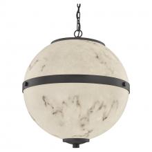 Justice Design Group FAL-8040-MBLK-LED4-2800 - Imperial 17" LED Hanging Globe