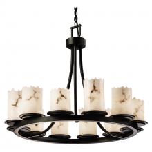 Justice Design Group FAL-8768-12-MBLK - Dakota 12-Light Ring Chandelier (Short)