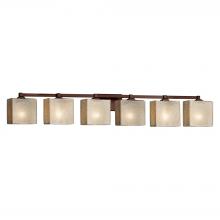 Justice Design Group FSN-8436-55-MROR-DBRZ - Regency 6-Light Bath Bar