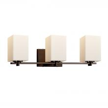 Justice Design Group FSN-8443-15-OPAL-DBRZ - Era 3-Light Bath Bar