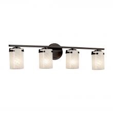 Justice Design Group FSN-8454-10-WEVE-DBRZ - Atlas 4-Light Bath Bar