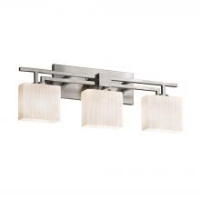 Justice Design Group FSN-8703-55-RBON-NCKL - Aero 3-Light Bath Bar