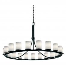 Justice Design Group FSN-8716-10-WEVE-MBLK-LED21-14700 - Dakota 21-Light 1-Tier Ring LED Chandelier