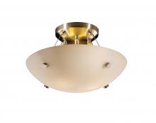Justice Design Group FSN-9650-35-OPAL-NCKL-F1-LED2-2000 - 14" LED Semi-Flush Bowl w/ Finials