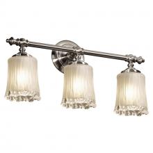 Justice Design Group GLA-8523-16-WTFR-NCKL - Tradition 3-Light Bath Bar