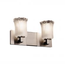 Justice Design Group GLA-8922-16-WTFR-NCKL - Modular 2-Light Bath Bar