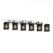 Justice Design Group MSH-8706-15-CROM - Aero 6-Light Bath Bar