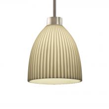 Justice Design Group PNA-8814-18-PLET-NCKL - 1-Light Large Tapered Cylinder Curved Pendant