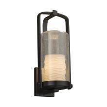 Justice Design Group POR-7584W-10-WAVE-MBLK-LED1-700 - Atlantic Large Outdoor LED Wall Sconce