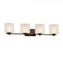 Justice Design Group POR-8444-30-PLET-DBRZ - Era 4-Light Bath Bar