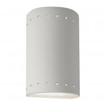 Justice Design Group CER-0990W-BIS-LED1-1000 - Small LED Cylinder w/ Perfs - Closed Top (Outdoor)